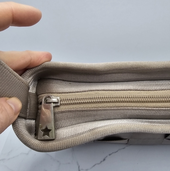 Harveys | Y2K tan beige woven seat belt strap mini shoulder bag purse - Picture 2 of 13